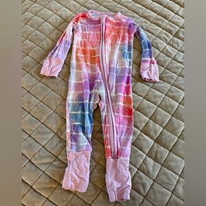 Little Sleepies Kids Tie-Dye Zippy One-Piece - Pink, Purple, Blue